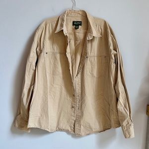 Vintage Eddie Bauer Tan Button Down Work Shirt